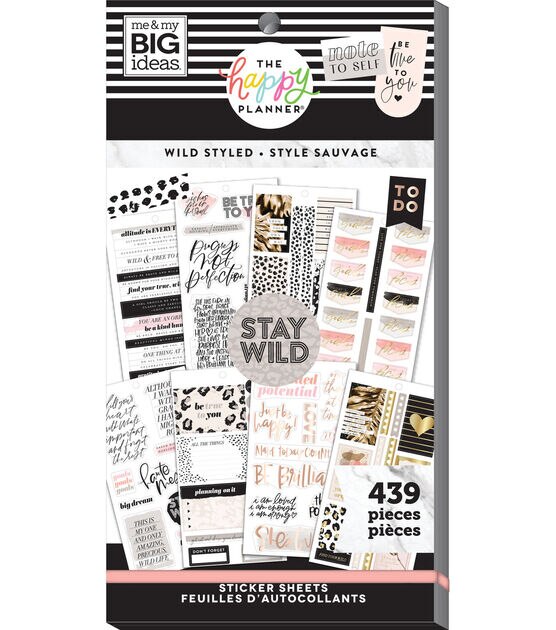 439pc Wild Styled 30 Sheet Happy Planner Sticker Pack