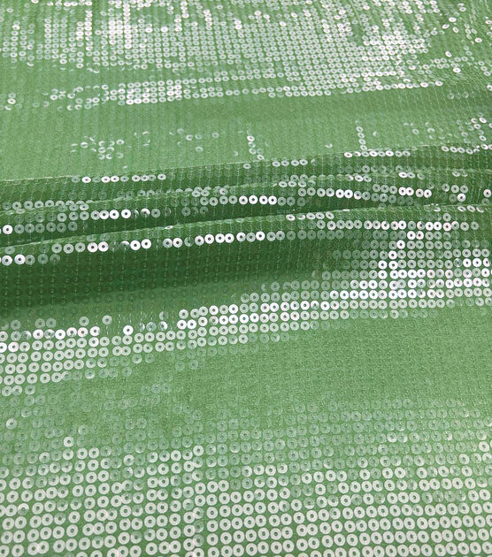 Green Sequin Chiffon Fabric, , hi-res, image 4