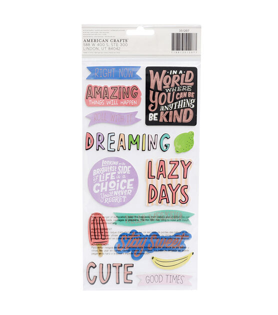 American Crafts Thicker Stickers Roll With It, , hi-res, image 3