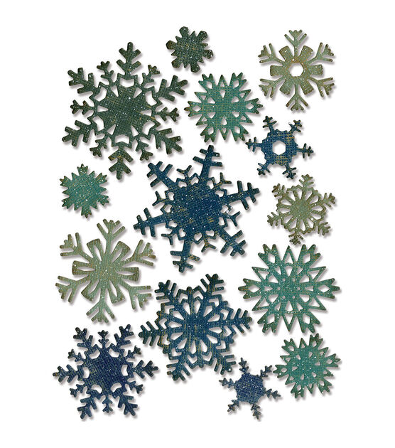 Sizzix Thinlits Tim Holtz Alterations 14 pk Dies Mini Paper Snowflakes, , hi-res, image 2