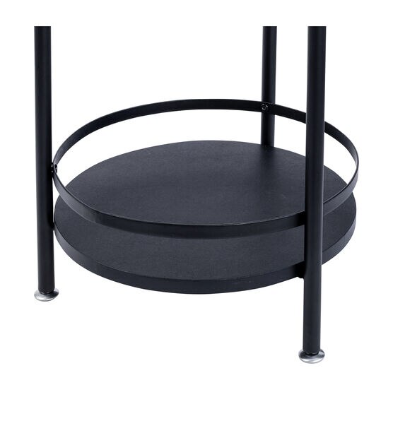Honey Can Do 2 Tier Round Side Table Black, , hi-res, image 5
