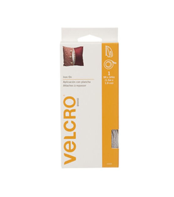 VELCRO Brand  Iron On 5ft x 3/4in tape White