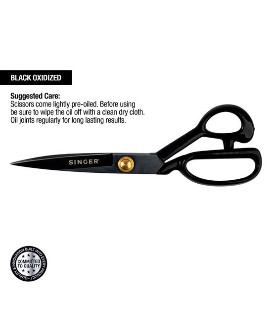 SINGER ProSeries 10" Forged Tailor Scissors, Black Oxidized Blades, , hi-res, image 4