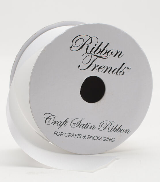 Ribbon Trends Value Craft Satin Ribbon 1-1/2'' White