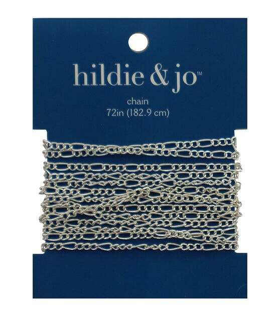 72" Silver Plated Steel Cable Chain by hildie & jo