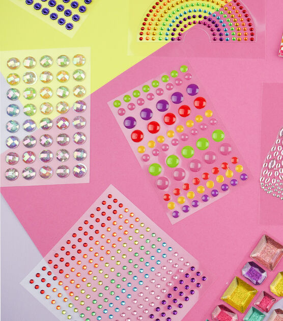 Park Lane 6mm Rainbow Adhesive Gems 110pc - Stickers & Embellishments - Stickers & Embellishments - Stickers & Embellishments
