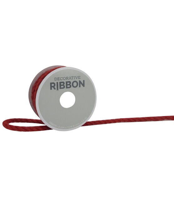 Decorative Ribbon 6mm Cord Ribbon Red