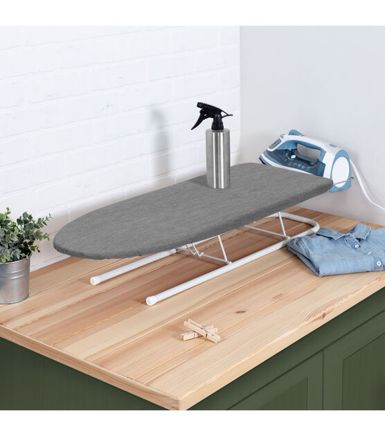 Honey Can Do 32" x 6" Gray Tabletop Ironing Board, , hi-res, image 2
