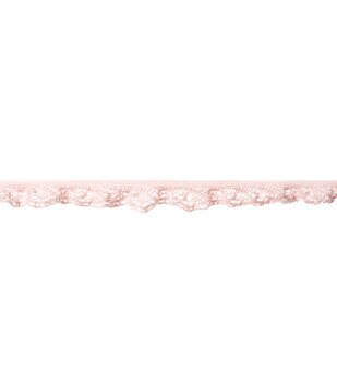 Light Pink Stretch Lace Trim 1 1/4