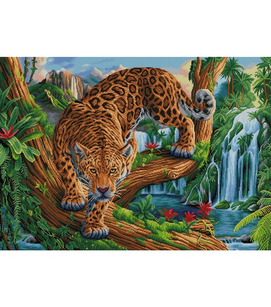 Diamond Art Club 38.5" x 27.5" Prowling Leopard Painting Kit, , hi-res, image 2