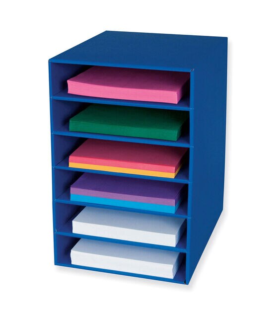 Pacon 12" x 18" Blue Classroom Keepers 6 Shelf Organizer, , hi-res, image 2