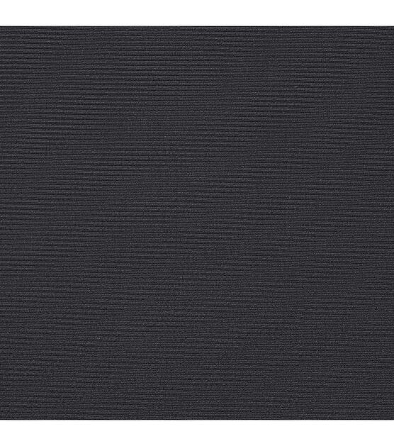 Black Athleisure Ribbed Fashion Apparel Fabric