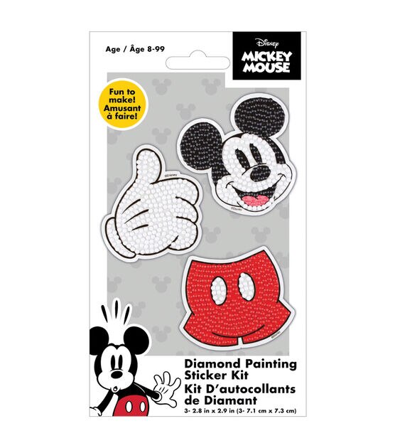 Camelot Dotz 3" Disney Mickey Icons Diamond Painting Sticker Kit 6ct, , hi-res, image 5