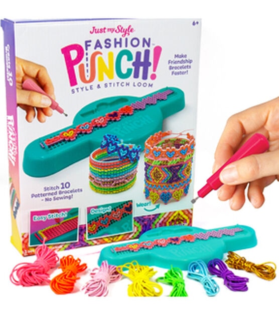 Just My Style 21pc Fashion Punch Style & Stitch Loom Jewelry Kit | JOANN