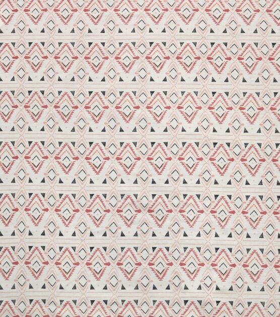 Pink Embroidery Aztec Super Snuggle Flannel Fabric