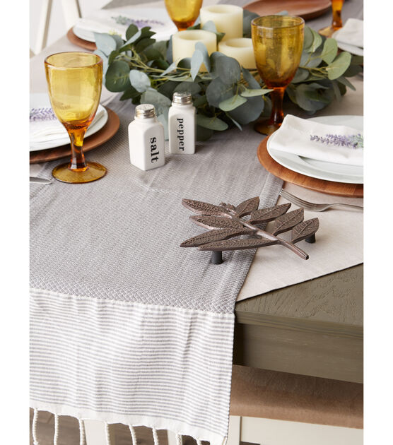 Design Imports 15"x72" Table Runner Gray, , hi-res, image 5