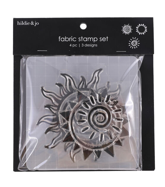 4" Sun Fabric Stamps 4ct by hildie & jo