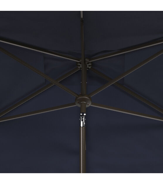 Safavieh 7.5' Venice Navy & White Square Crank Patio Umbrella, , hi-res, image 2
