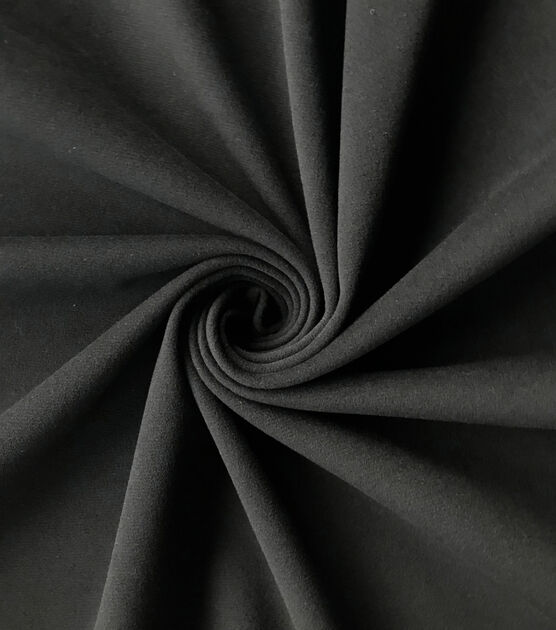 Black Wicking Microfleece Athleisure Fabric, , hi-res, image 3
