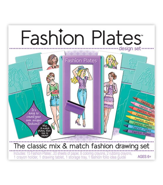 Kahootz Fashion Plates Design Set Pre Owned 