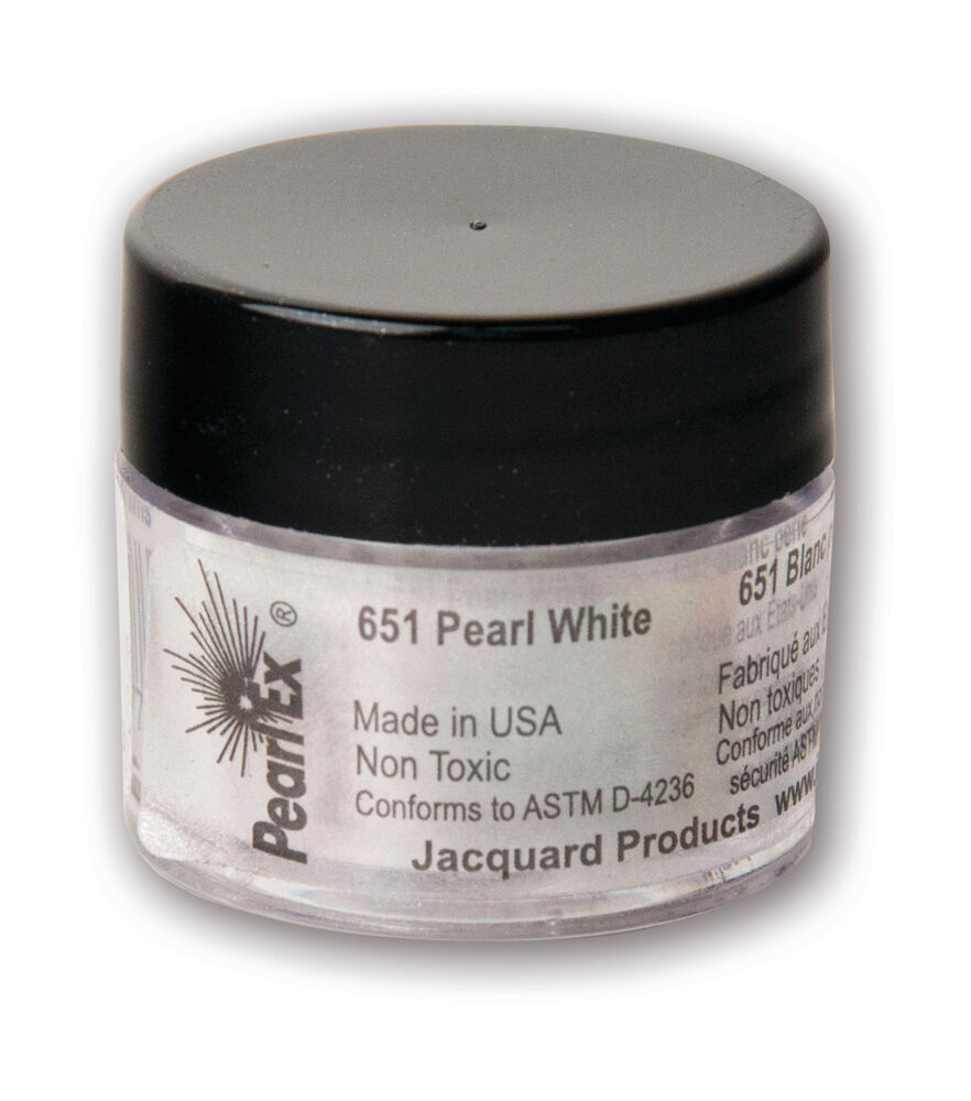 Jacquard 3g Pearl Ex Powdered Pigments, Pearl White, swatch