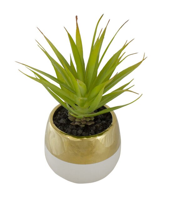 Northlight 7" Potted Green Artificial Sword Grass Plant, , hi-res, image 3