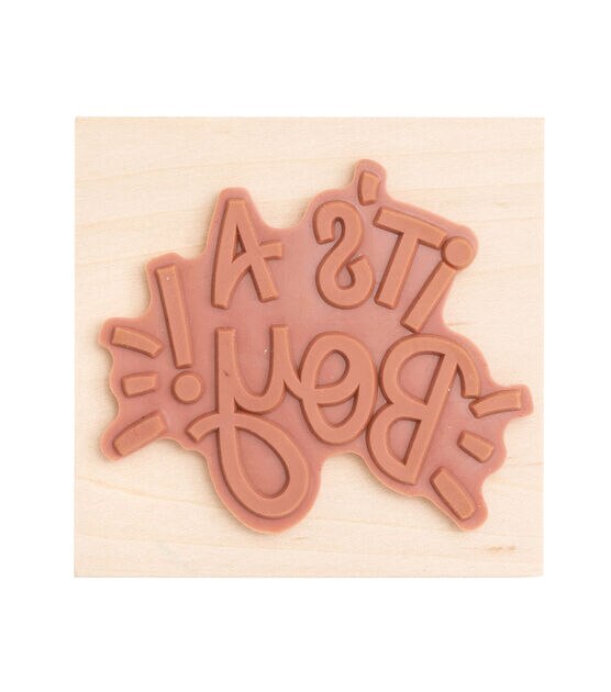 American Crafts Wooden Stamp It's a Boy, , hi-res, image 3