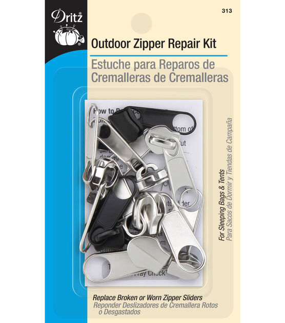 Dritz Outdoor Zipper Repair Kit, Assorted, 14  pc