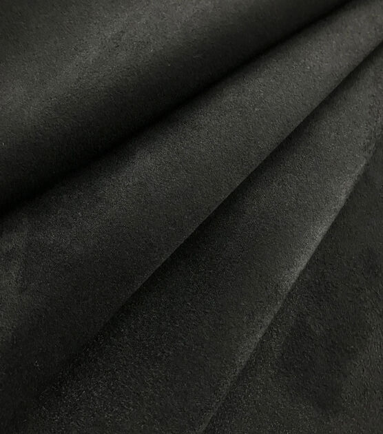 Black Scuba Faux Suede Fabric, , hi-res, image 2