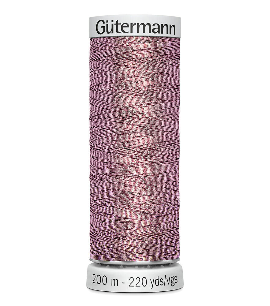 Gutermann 200M Metallic Dekor Thread, Pink, swatch