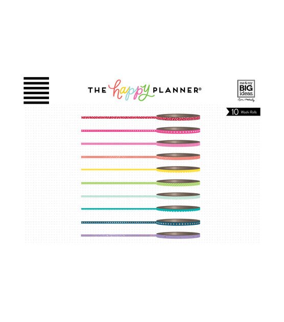Happy Planner 10 Roll Rainbow Washi Tape, , hi-res, image 2