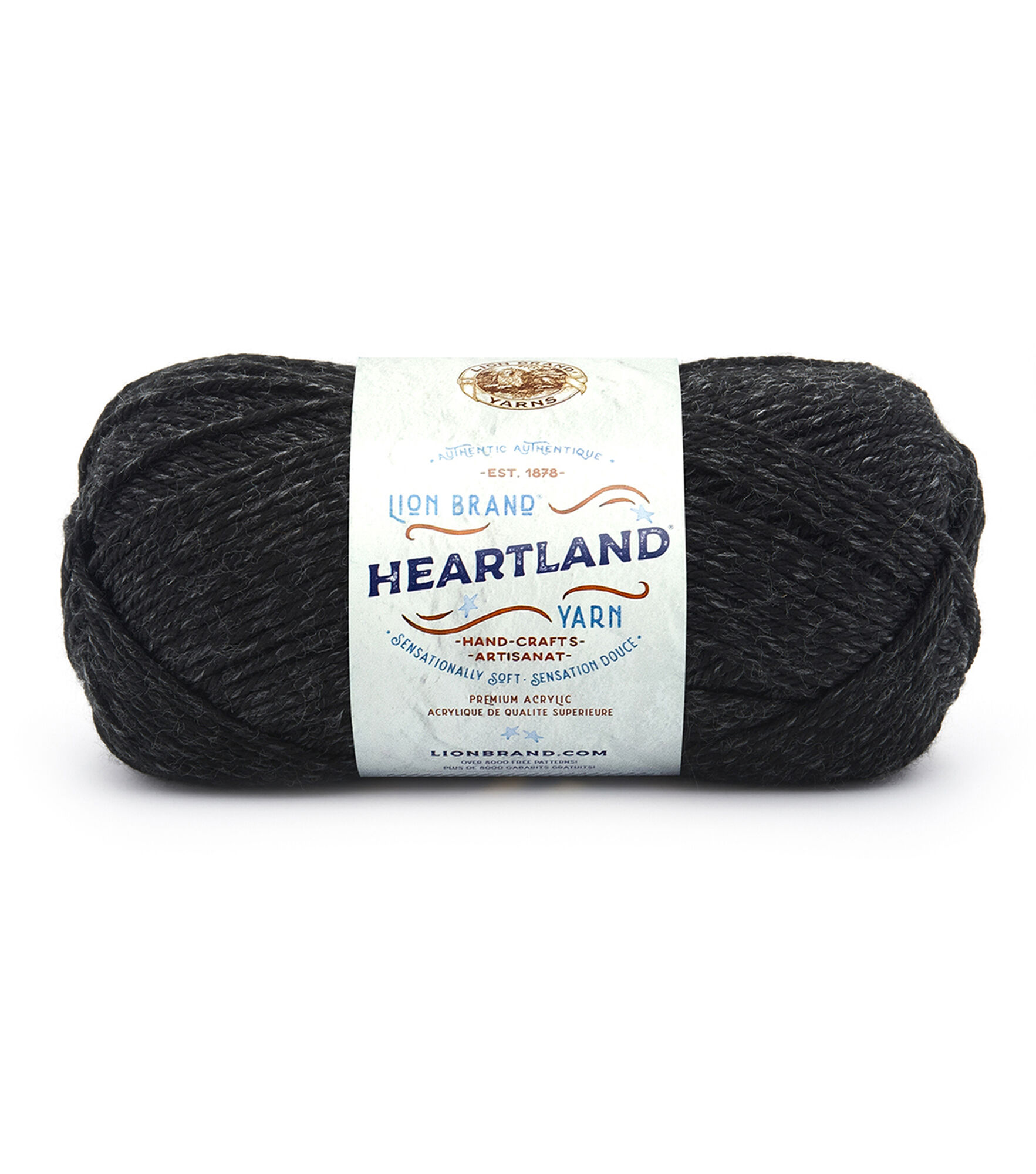 Lion Brand Heartland 251yds Worsted Acrylic Yarn, Black Canyon, hi-res