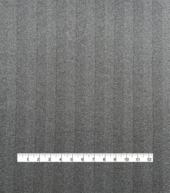 Black Herringbone Polyester Wool Like Blend Sportswear Fabric, , hi-res, image 5
