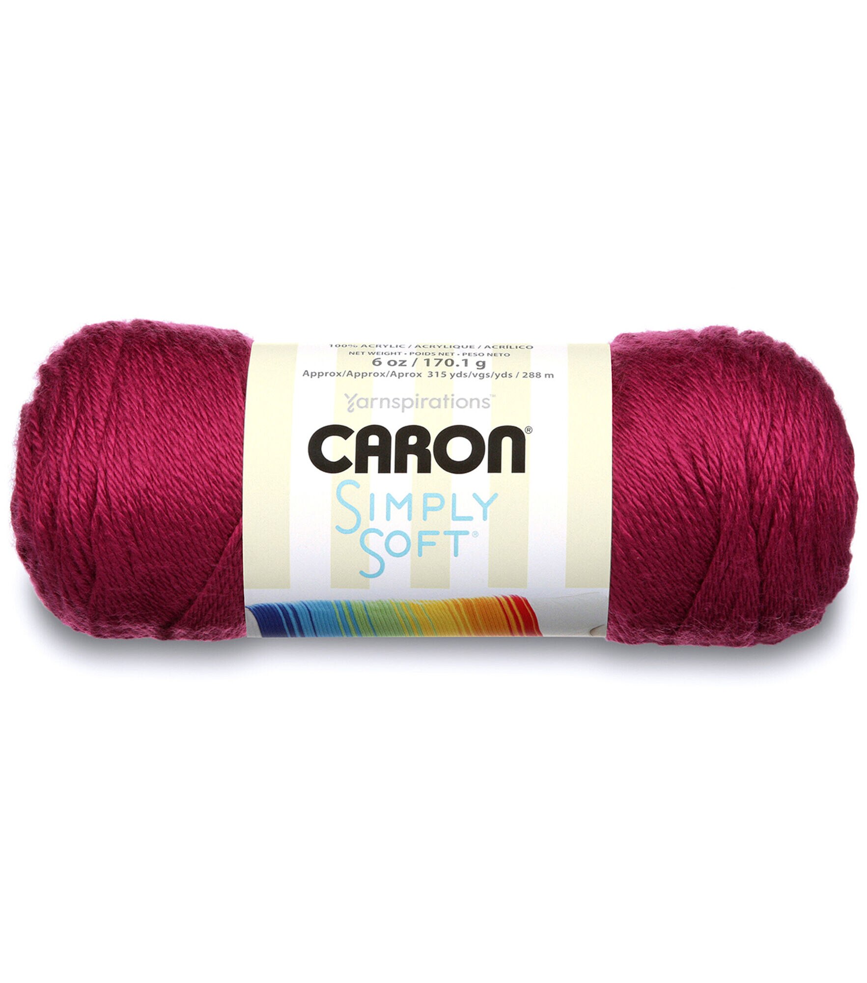Caron Simply Soft 315yds Worsted Acrylic Yarn, Fuchsia, hi-res