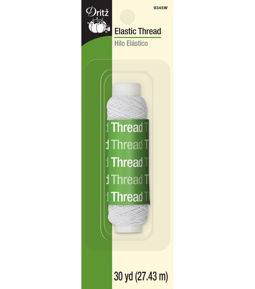 Dritz Elastic Thread (White) 30yd