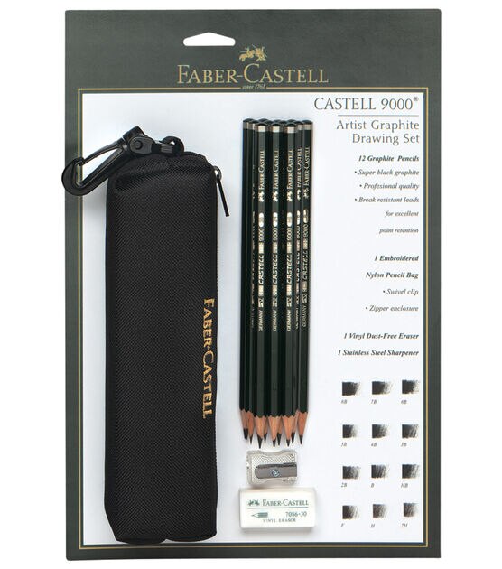 Faber-Castell Castell 9000 Artist's Set, 15-Pieces
