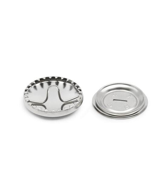 Dritz 1-1/8" Half Ball Cover Buttons, 3 pc, Nickel, , hi-res, image 4
