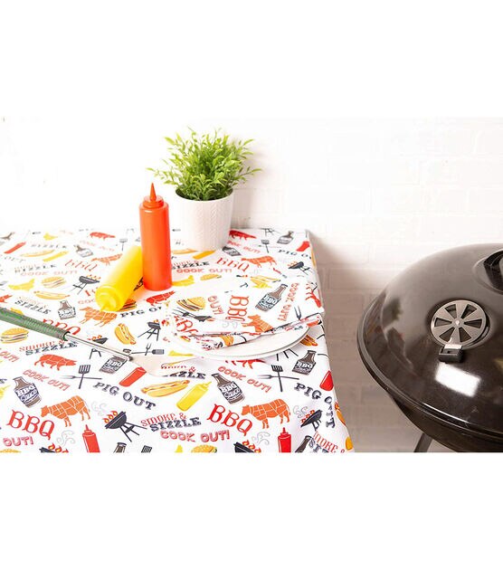 Design Imports BBQ Fun Outdoor Tablecloth 120", , hi-res, image 6