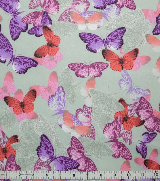 Orchid Butterfly Super Snuggle Flannel Fabric, , hi-res, image 1