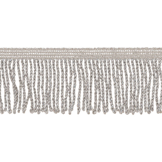 Fringe Trim Bullion 260 Silver threads H. cm 8 (3,1 inch) Metallic thread  Viscose Passementerie for liturgical Vestments