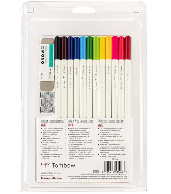 Tombow Irojiten Colored Pencil Vivid Set 12pc, , hi-res, image 5
