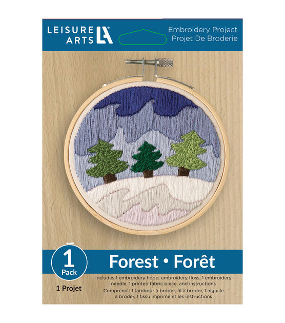 Leisure Arts 4" Snowy Forest Embroidery Kit