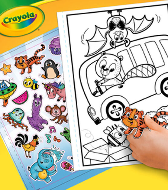 Crayola 96 Sheet Number & Alphabet Coloring Book With Stickers, , hi-res, image 2