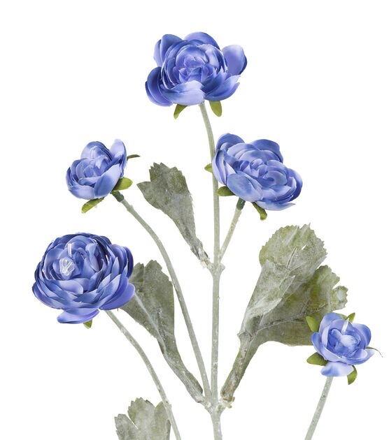 27" Blue Ranunculus Stem by Bloom Room, , hi-res, image 2