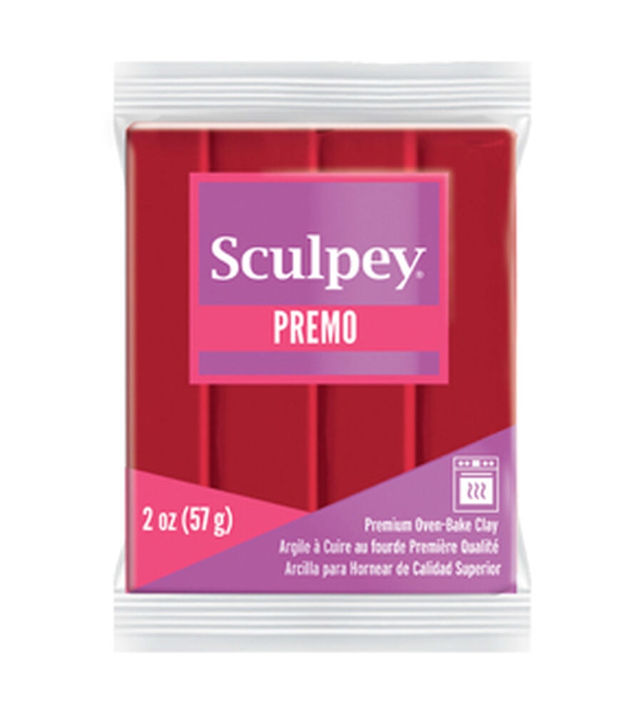 Sculpey 2oz Premo Premium Oven Bake Polymer Clay, Pomegranate, swatch