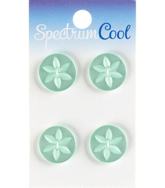 Spectrum Cool 11/16" Mint Starfish 2 Hole Buttons 4pk