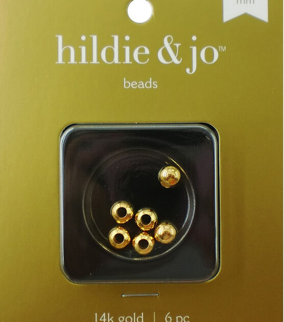 6pc Gold Round Beads by hildie & jo