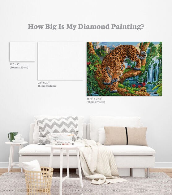 Diamond Art Club 38.5" x 27.5" Prowling Leopard Painting Kit, , hi-res, image 4