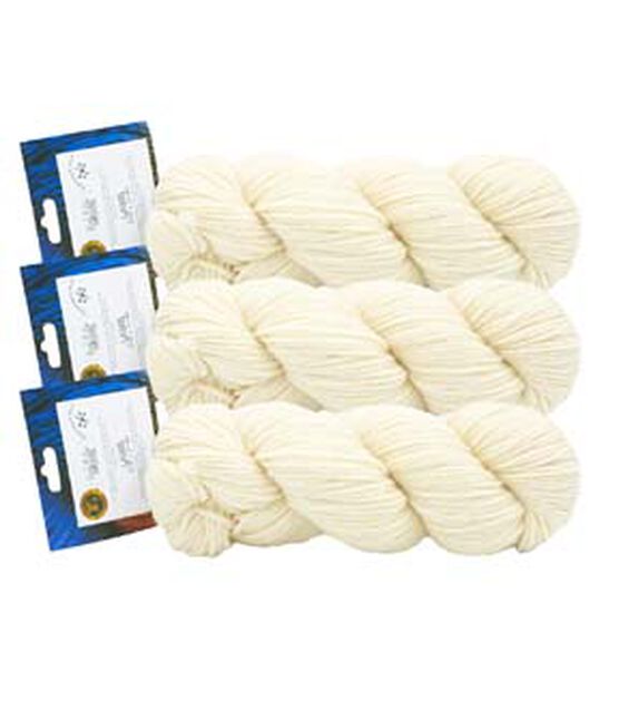 Lion Brand Fishermens Wool 205yds Worsted Ready To Dye Yarn 3
