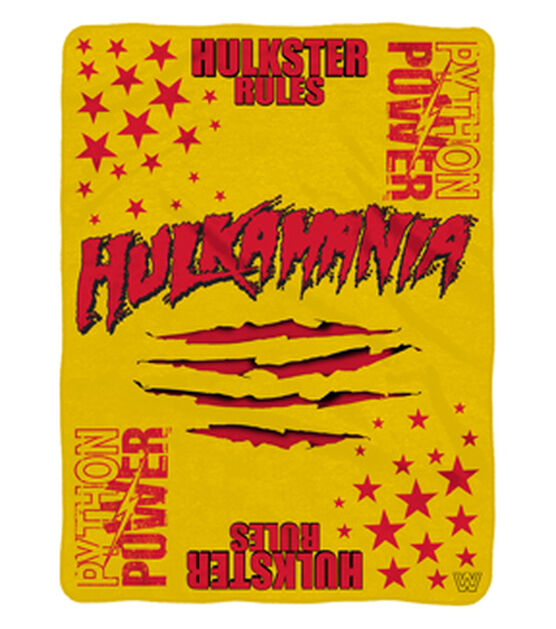 Uncanny Brands WWE Hulk Hogan 60” x 80” Plush Blanket